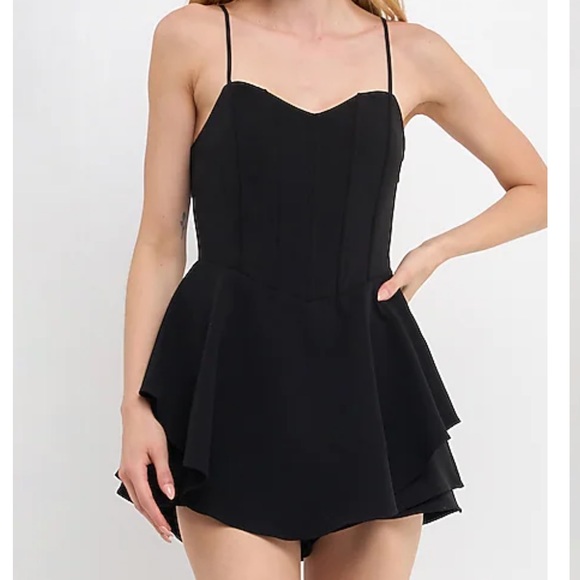 Endless Rose Corset Bustier Ruffled Romper - Picture 2 of 6